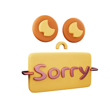 Free Sorry  3D Illustration