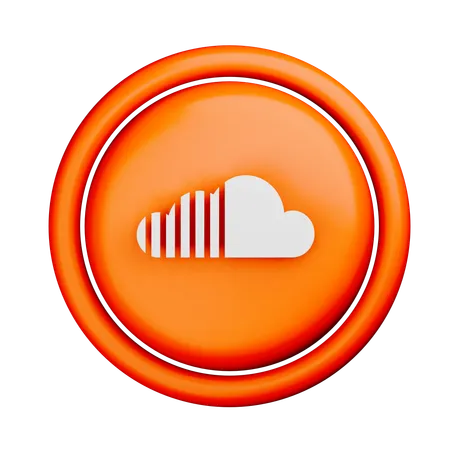 Free Sound Cloud Logo  3D Icon