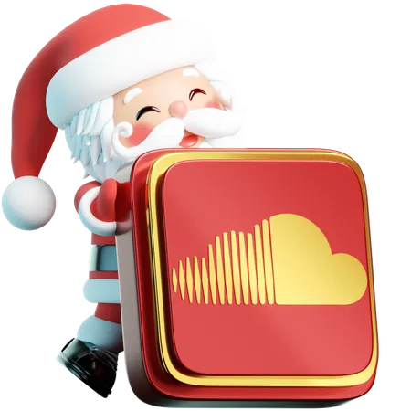 Free Soundcloud Portrays Santa Featuring The Soundcloud Logo In A Musical 3 D Scene Harmonizing Christmas Tunes And Creativity 3D Icon