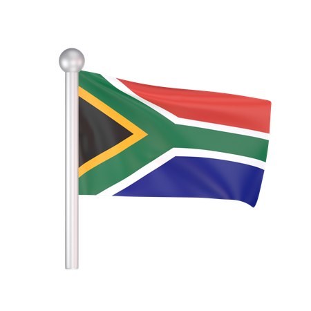 Free South Africa Flag  3D Icon