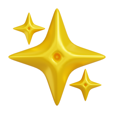 Free Sparkling Stars  3D Icon