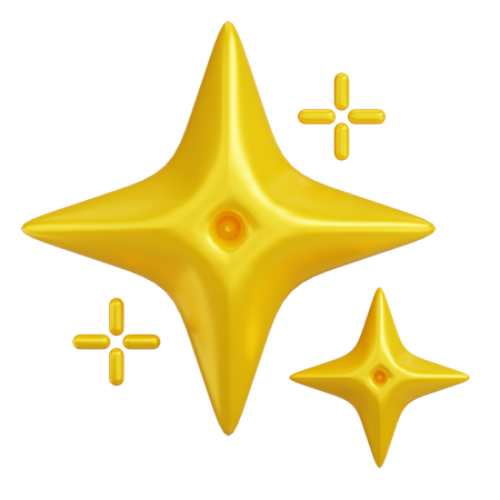 Free Sparkling Stars  3D Icon