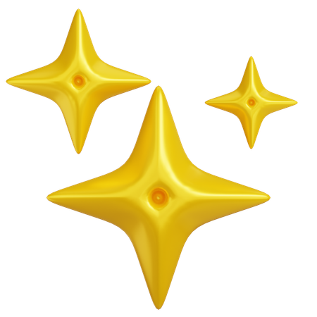 Free Sparkling Stars  3D Icon