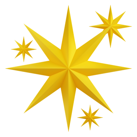 Free Sparkling Stars  3D Icon