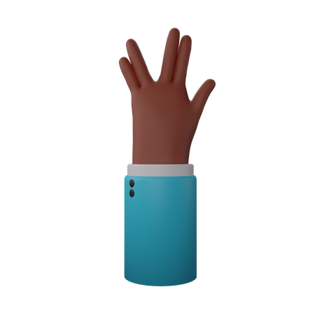 Free Speichen-Handzeichen  3D Illustration