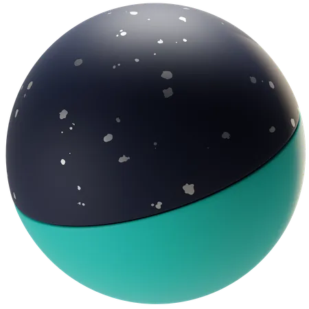 Free Sphere Dark  3D Icon