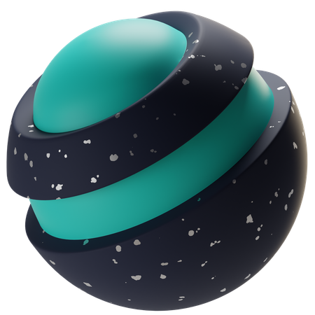 Free Sphere Dark  3D Icon