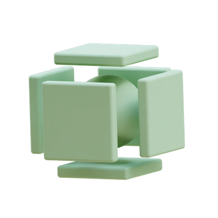 Free Sphère surround cuboïde  3D Icon