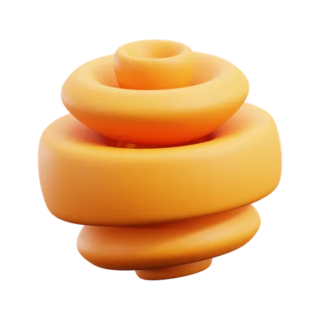 Free 螺旋状の抽象的な形のアイコン  3D Icon
