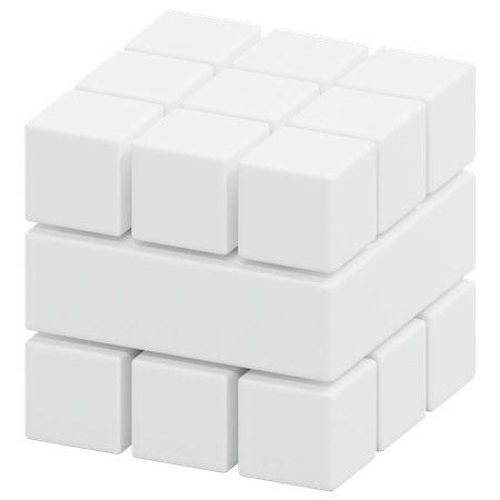 Free Split Cube Grid  3D Icon
