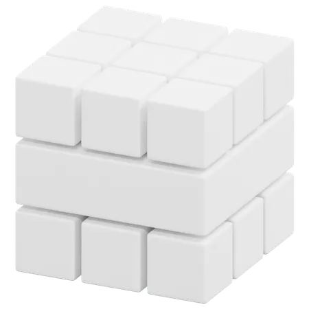 Free Split Cube Grid  3D Icon