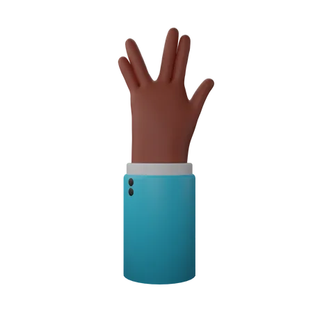Free Spoke hand sign  3D Illustration