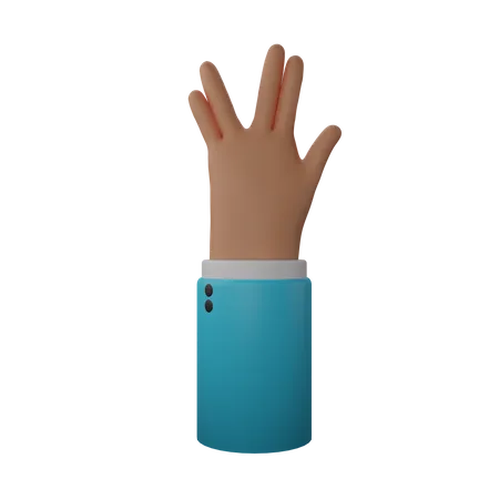 Free Spoke Hand Sign 3D Illustration