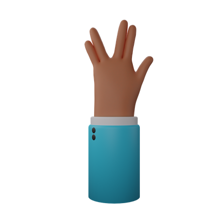 Free Spoke hand sign 3D Illustration