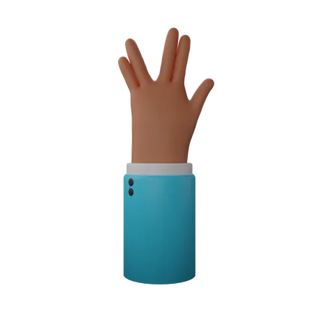 Free Spoke hand sign 3D Illustration