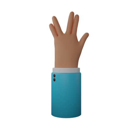 Free Spoke Hand Sign  3D Icon