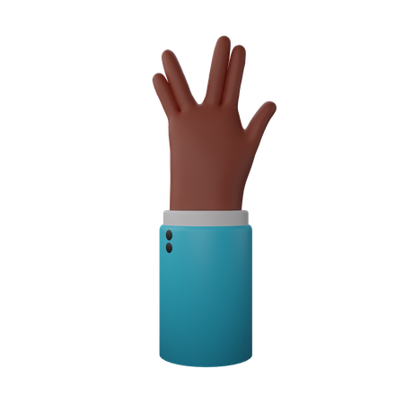 Free Spoke hand sign  3D Illustration