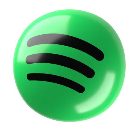 Spotify icon without background 3D images free