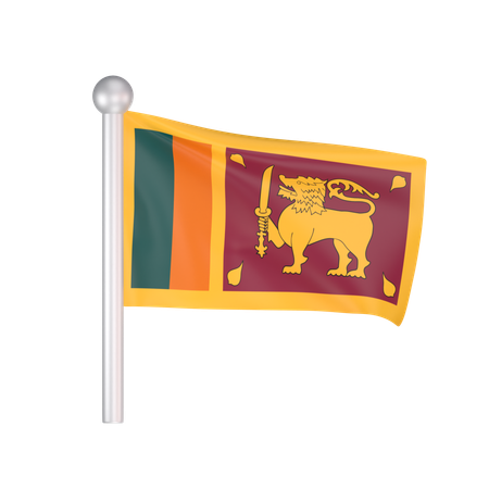 Free Sri Lanka Flag  3D Icon