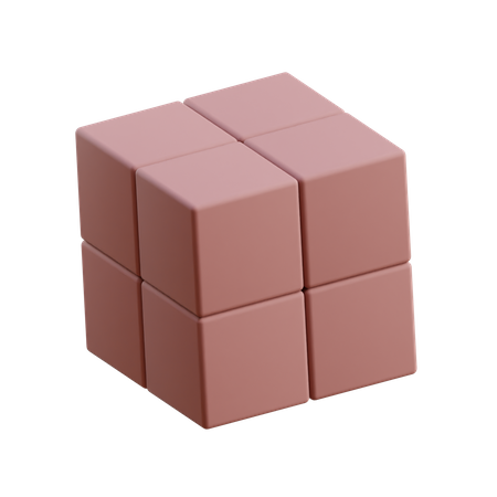 Free Stacked Cube  3D Icon