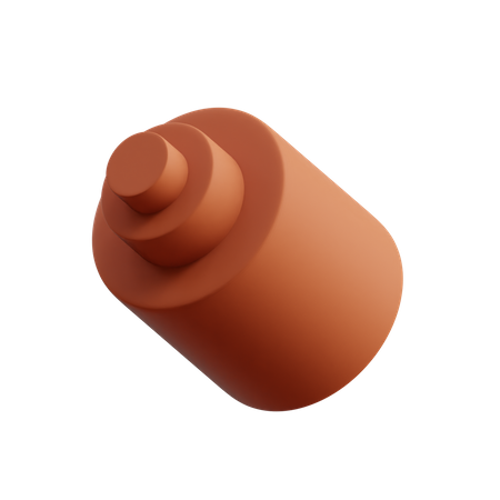 Free Stacked Cylinder Plug  3D Icon