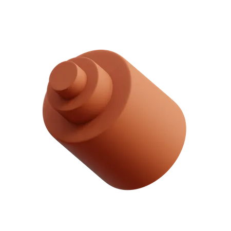 Free Stacked Cylinder Plug  3D Icon