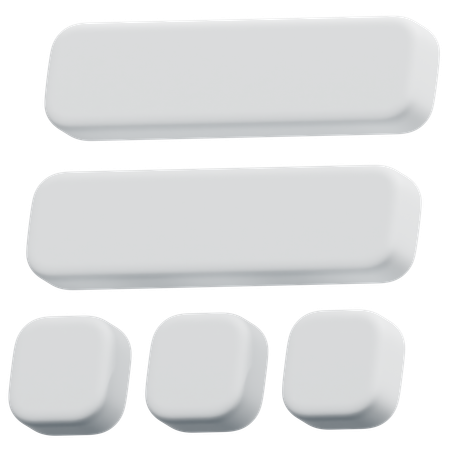 Free Stacked Rounded Sections  3D Icon