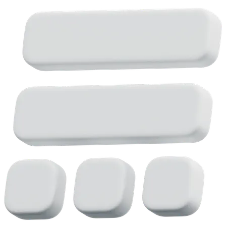 Free Stacked Rounded Sections  3D Icon