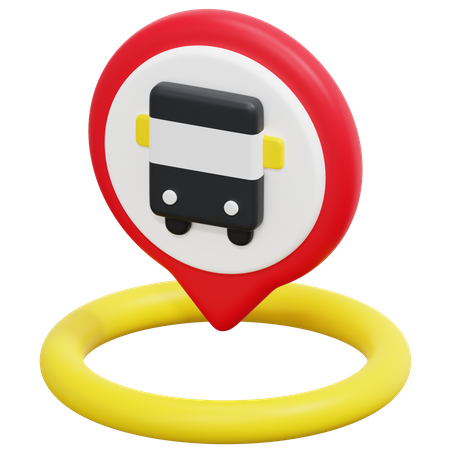 Free Standort der Bushaltestelle  3D Icon
