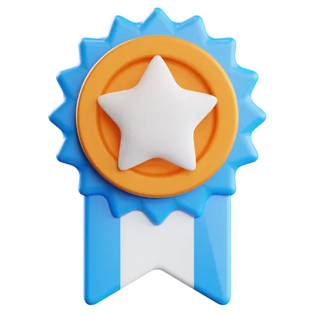 Free Star Badge 3D Illustration