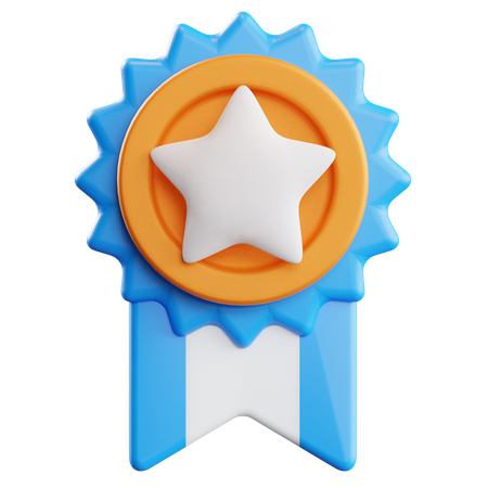 Free Star Badge  3D Illustration