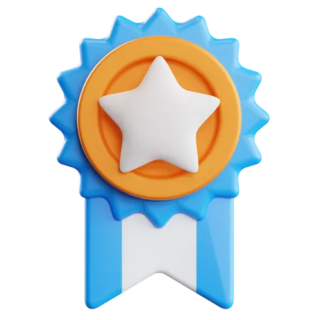 Free Star Badge  3D Illustration