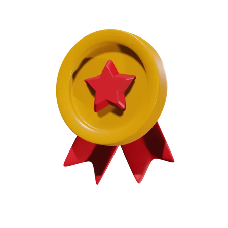 Free Star Badge  3D Illustration