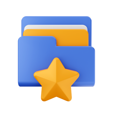 Free Star Folder  3D Icon