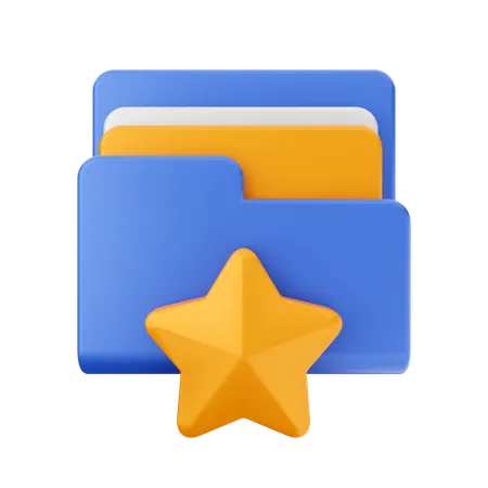 Free Star Folder  3D Icon