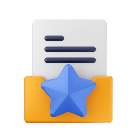 Free Star Folder  3D Icon