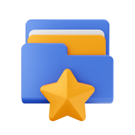 Free Star Folder  3D Icon