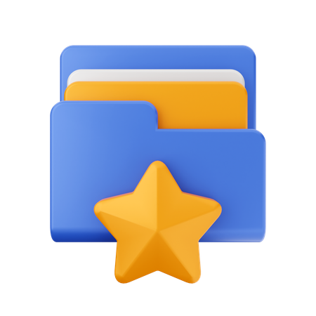 Free Star Folder  3D Icon