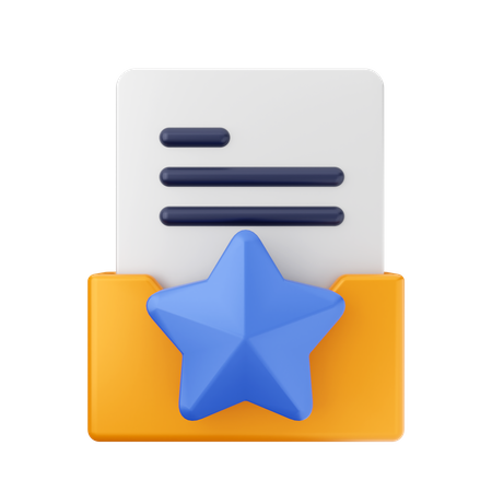 Free Star Folder  3D Icon