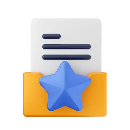 Free Star Folder  3D Icon