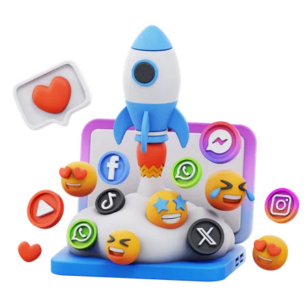 Free Inicio de redes sociales  3D Icon