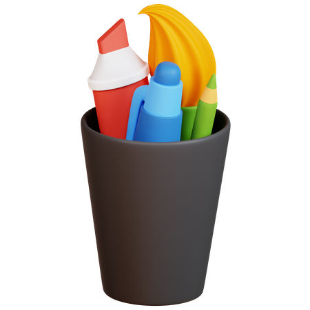 Free Stationery Holder  3D Icon