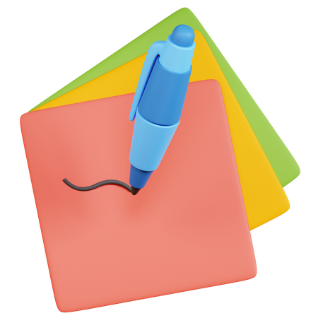 Free Sticky Note  3D Icon