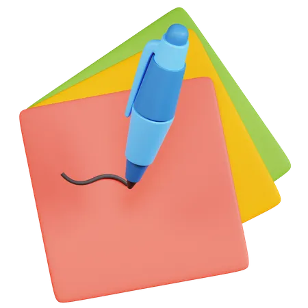 Free Sticky Note  3D Icon