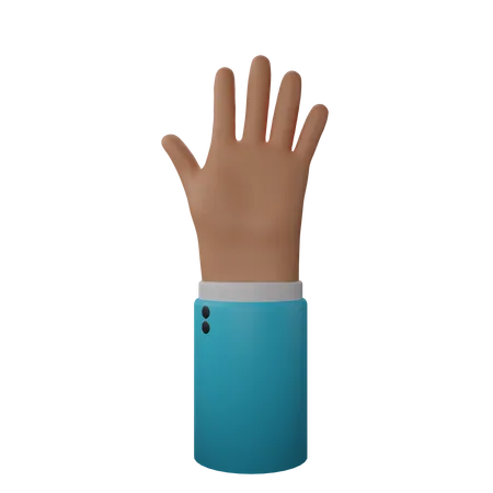 Free Stop gesture  3D Illustration