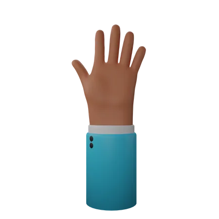 Free Stop gesture  3D Illustration