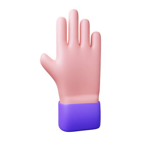 Free Stop Hand Gesture  3D Icon