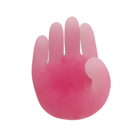 Free Stop hand gesture  3D Icon