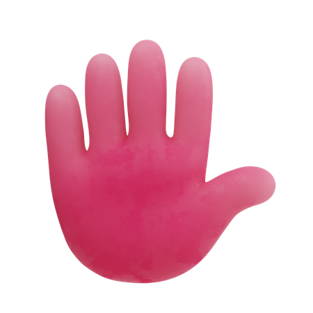Free Stop hand gesture  3D Icon