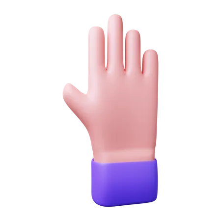 Free Stop Hand Gesture  3D Illustration